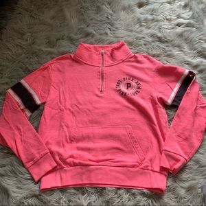 Victoria’s Secret PINK neon pink quarter zip